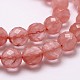 Cherry Quartz Glass Beads Strands X-G-D840-43-6mm-3