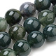 Natural Moss Agate Beads Strands X-G-S259-18-6mm-1