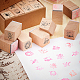 CRASPIRE 16 Pieces Universe Wood Stamps Vintage Wooden Rubber Stamps DIY-WH0304-008B-7