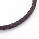 Плетеный кожаный шнур браслет материалы X-MAK-L018-05E-2