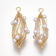 Colgantes de perlas de imitación de plástico abs KK-T038-443G-1