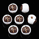 Autumn Theme Printed Natural Wood Beads WOOD-S057-079-1
