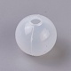 シリコンモールド  レジン型  UVレジン用  エポキシ樹脂ジュエリー作り  球型  ボール  ホワイト  24x22.5mm  穴：10mm DIY-G008-05A-1