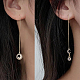 Beebeecraft 8Pcs 2 Color Brass Stud Earring Findings KK-BBC0009-81-5