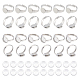 UNICRAFTALE 40 Sets Adjustable Stainless Steel Finger Rings Components Sets Round Pad Ring Base DIY Blank Dome Ring Tray and Glass Cabochons Finger Rings Making Kits DIY-UN0004-03-1