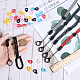 GORGECRAFT 41PCS Anti-Lost Necklace Lanyard Set Including 5PCS Anti-Loss Pendant Nylon Strap String Holder with 36PCS 6 Colors Silicone Rubber Rings for Office Key Chains Outdoor Activities DIY-GF0008-26-3