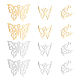 UNICRAFTALE 24pcs 2 Colors Butterfly Pattern Charms 201 Stainless Steel Pendants Hollow Charms for Necklace Jewelry Making STAS-UN0030-02-1