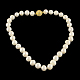 Eleganti collane di perline perla rotonda NJEW-Q282-22G-1