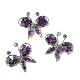 Брошь-бабочка из натурального аметиста G-A278-02P-06-1