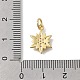 Подвески-снежинки из латунных микрофибрилл с кубическим цирконием KK-D431-041C-G-3