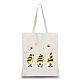 CREATCABIN Gnome Bee Cotton Tote Bag Canvas 100% Cotton Reusable Shopping Bags Beach Bag Summer Grocery Bags Eco-Friendly Aesthetic DIY Craft Multi-Function for Women Gifts Daily Life 13.3 x 15 Inch ABAG-WH0033-018-1