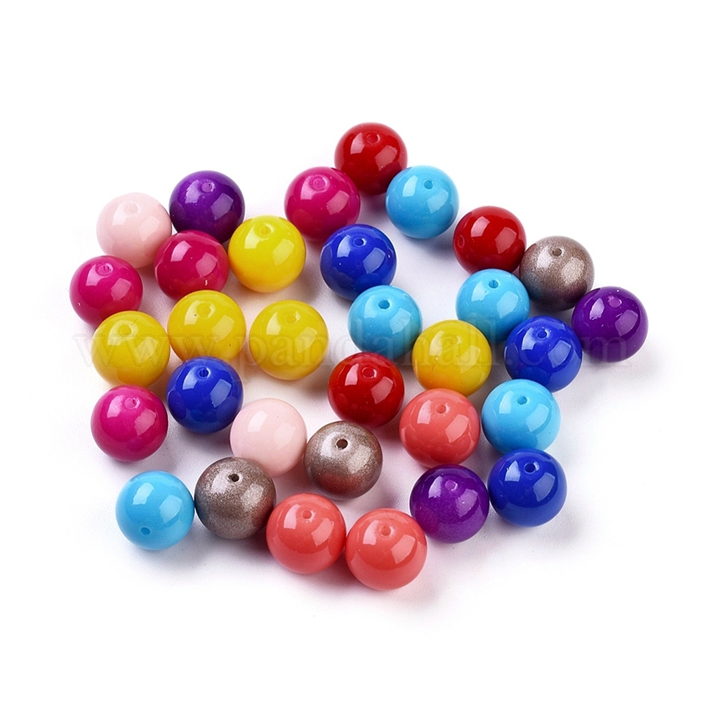 Wholesale EcoFriendly Round Baking Paint Glass Beads
