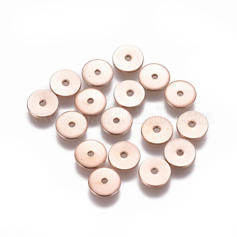 Lot De 10 Perles D'espacement En Acier Inoxydable Doré - 6x5mm - Pour Fabrication De Bijoux DIY (bracelets, Colliers)