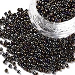 12/0 Glass Seed Beads, Iris Round, Colorful, 2mm, Hole: 1mm, about 30000pcs/pound