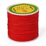 Плетеной нейлоновой нити, китайский шнур для завязывания бисера шнур для изготовления ювелирных изделий из бисера, красные, 0.8 мм, Около 100 ярдов / рулон