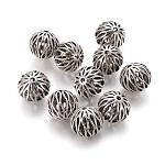 Tibetan Style Hollow Beads, Filigree Ball, Round, Antique Silver, 16.5mm, Hole: 2.5mm