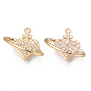 Кулоны из латуни с микрокубическим прозрачным цирконием KK-R116-031-NF