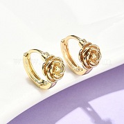 Серьги-кольца из розовой латуни EJEW-Z102-03G