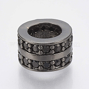 Латунные микро проложить кубического циркония бусы ZIRC-S058-86B