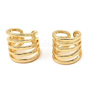 Серьги-каффы с разрезами из латуни EJEW-L261-014G