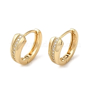Серьги-кольца из латуни с микропаве из кубического циркония EJEW-L271-17KCG-02