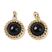 Латунные подвески со стеклом и имитацией агата KK-Q030-26G