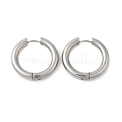 Серьги-кольца Huggie Hoop из нержавеющей стали 202 EJEW-O087-08M-P