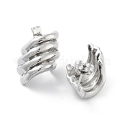 Серьги-гвоздики из латуни с ромбами EJEW-Q811-24P