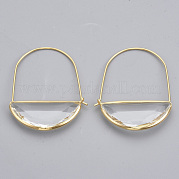 Brass Hoop Earrings EJEW-T007-04G-02-NF