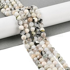 Brins de perles de pierre de lune arc-en-ciel naturel, ronde, 6.5mm, Trou: 0.7mm, Environ 62 pcs/chapelet, 15.63'' (39.7 cm)