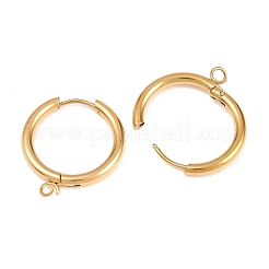 Accessoires de boucles d'oreilles créoles huggies en acier inoxydable 316&nbsp;EJEW-B158-01E-G