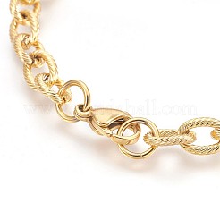 Ионное покрытие (ip) 304 нержавеющая сталь тросовые цепные браслеты BJEW-P237-20G