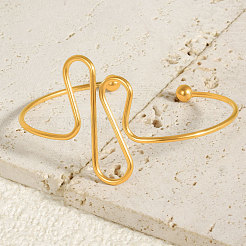 Браслеты-манжеты из нержавеющей стали 304 в европейском и американском стиле для женщин&nbsp;PT2723-2