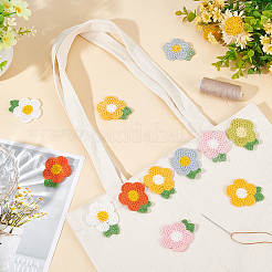 60шт 6 цвета крючком цветочные аппликации&nbsp;DIY-FG0004-49