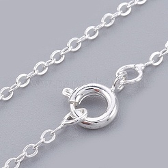 Ожерелья из латуни с серебряным покрытием X-NJEW-SW028-28inch-S