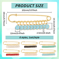 6 шт. сплав эмали кулон фиксирующие маркеры петель HJEW-BC00077