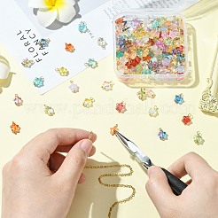 150шт 25 цвета стеклянные подвески&nbsp;PALLOY-CJ00076