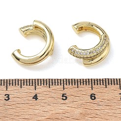 Boucles d'oreilles manchette en laiton zircon cubique transparent&nbsp;KK-CBA56EF-39G