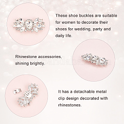 2 Stück Legierungs-Strass-Schuhdekorationen&nbsp;AJEW-FG0003-73B
