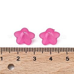 Коренастый пурпурный матовый цветок акриловые бусины&nbsp;X-PL560-14