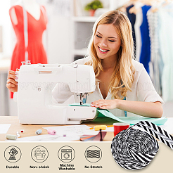 Лента из полиэфирной саржи в полоску&nbsp;FIND-WH0424-03A