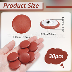 30 шт. кнопки из искусственной кожи&nbsp;BUTT-NB0001-90F