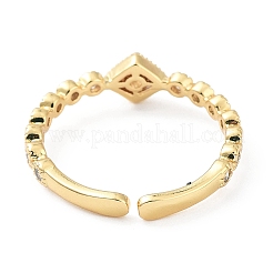 Кольца-манжеты из латуни с микропаве из прозрачного кубического циркония RJEW-C043-11G