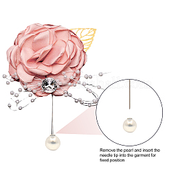 Запястье с имитацией цветка из шелковой ткани AJEW-WH0285-18C