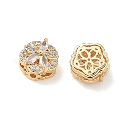 Pendentifs avec zircon cubiques à micro-pavés en laiton&nbsp;KK-B172-14G-03