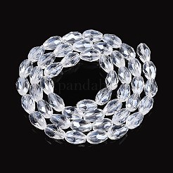 Прозрачные стеклянные бусины каплевидной формы&nbsp;GLAA-T025-79D-01