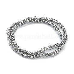 Стеклянные бусины с гальваническим покрытием  GLAA-A001-02A-PL03