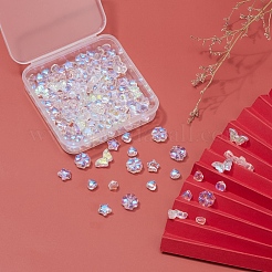 4 стиль гальванических стеклянных бусин GLAA-YW0001-28