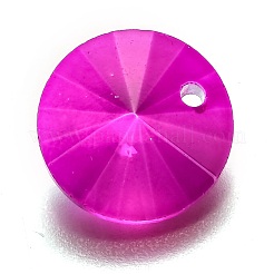 ガラスチャーム  多面カット  コーン  マゼンタ  14x7mm  穴：1mm&nbsp;RGLA-L026-C26