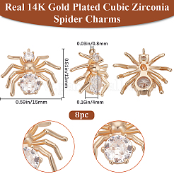 8 шт. Латунные подвески с микропаве KK-BBC0015-56